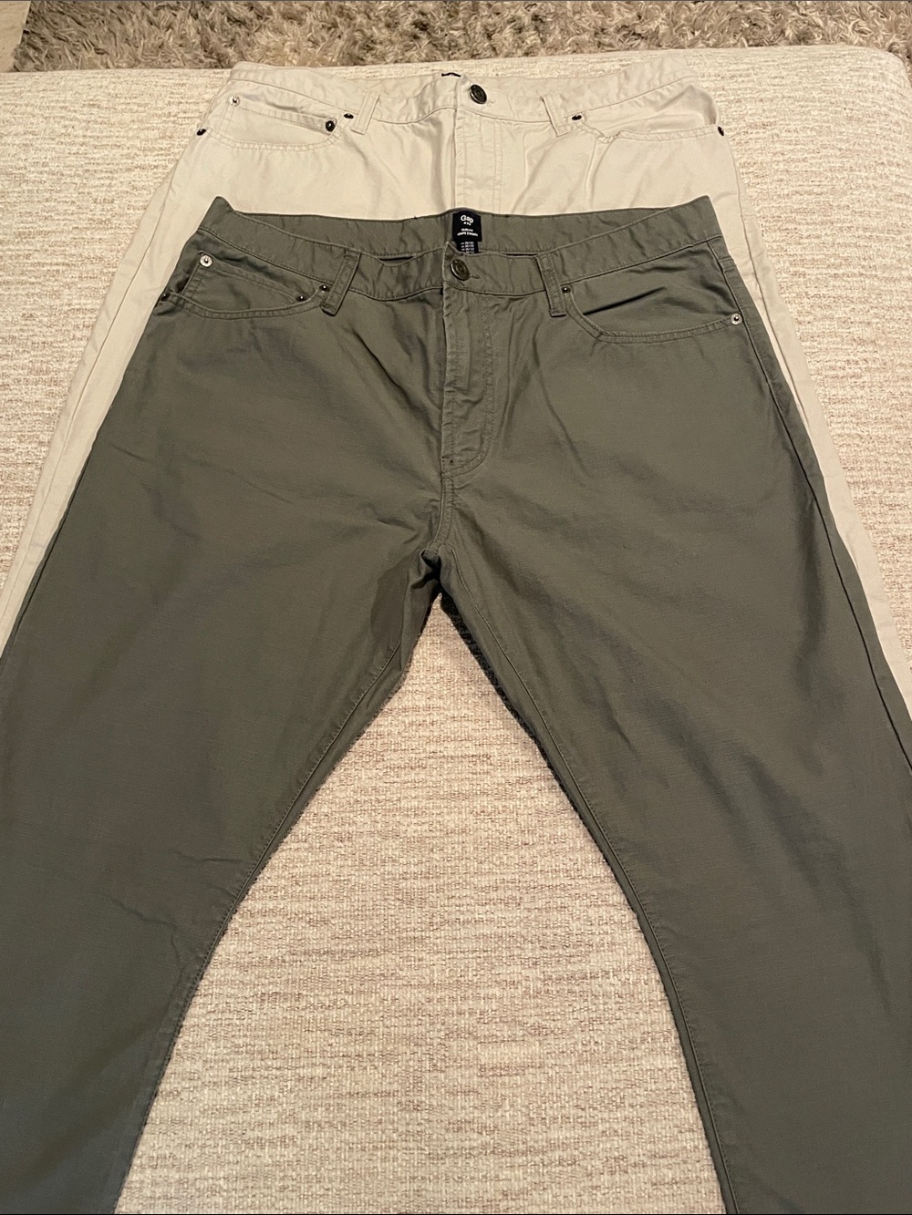 Gap Mens Slim Chino 2 Pack 36x32 NWOT Gray Bone - Picture 5 of 15
